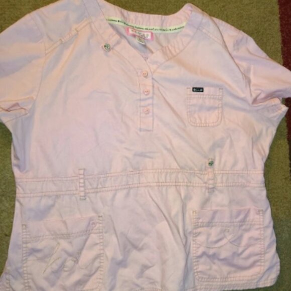 Women's Koi By Kathy Peterson Pink Women's Scrub Set Size XL Cotton Polyester Bl - Picture 9 of 11